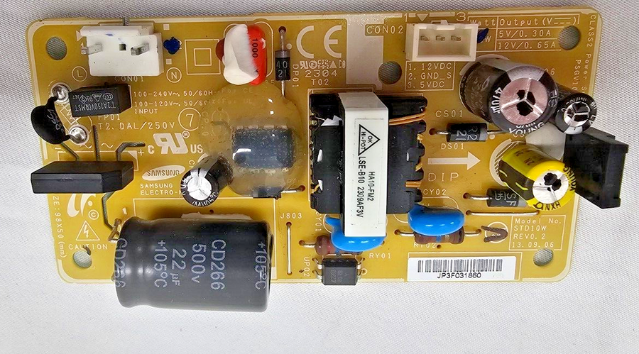 Genuine Samsung Cooktop NA36N8866TG/AA Power Supply Board STD10W JP3F031860