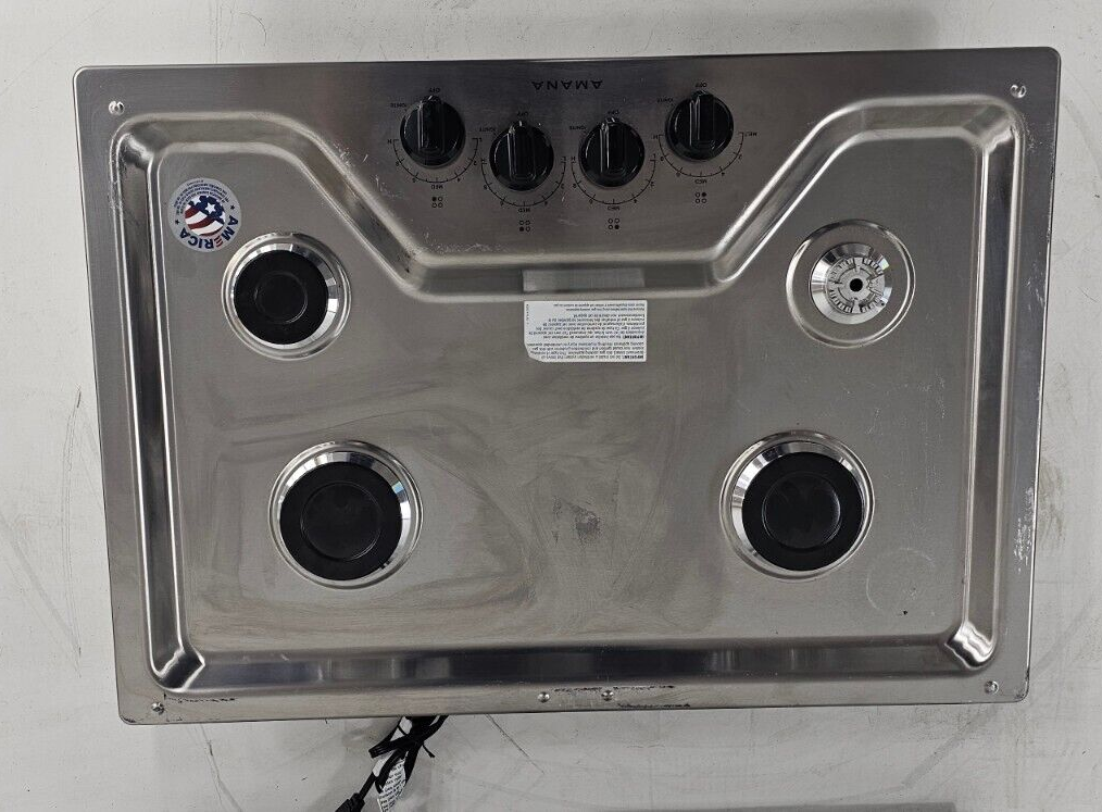 Amana AGC6540KFS 30" Natural Gas Cooktop w/ 4 Sealed Burners Stainless Steel
