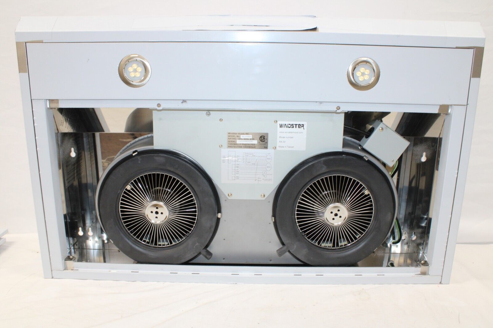 Windster RA-3036 36" Externally Vented Under Cabinet Range Hood, Stainless Steel