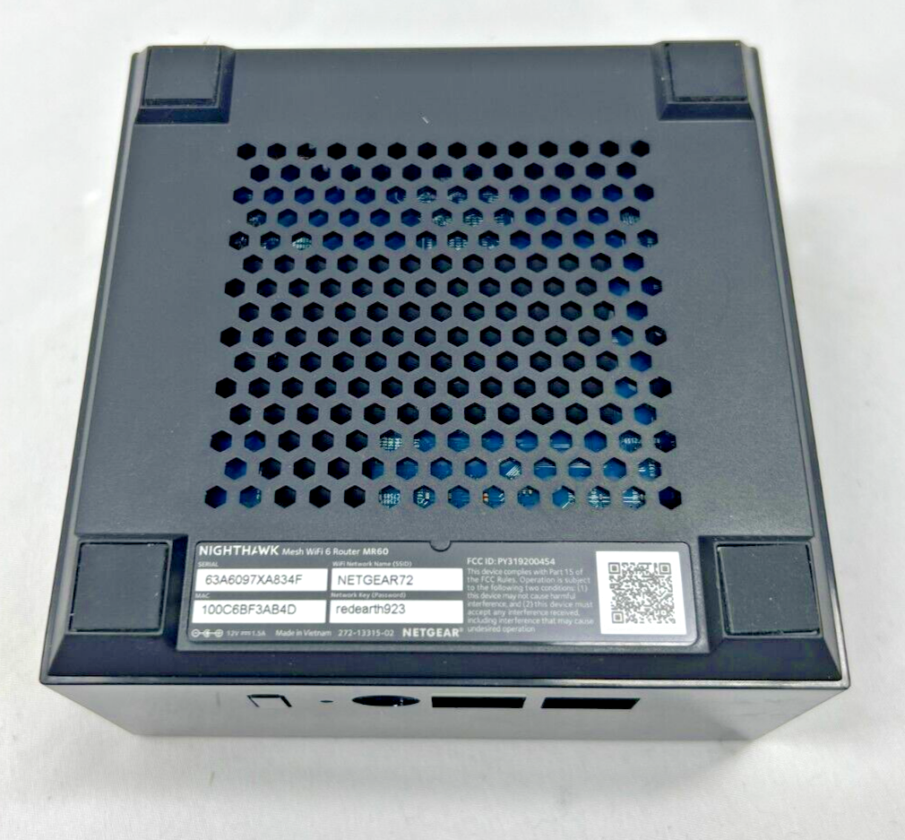 NETGEAR Nighthawk AX1800 1.8Gbps Home Mesh Wi-Fi Router Only Mk63-100nas