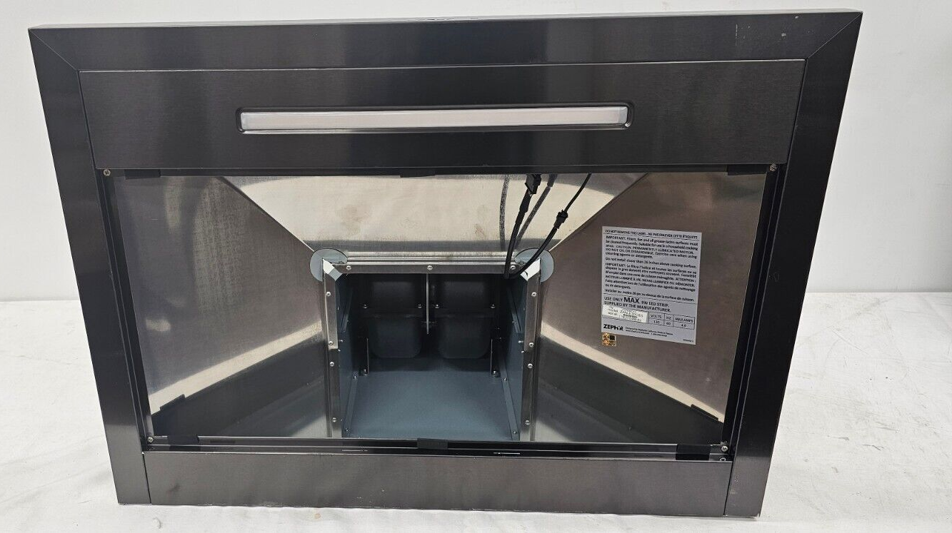 Zephyr Anzio 30" 600 CFM Wall Mount Range Hood w/ LED light Black SS ZAN-E30CBS