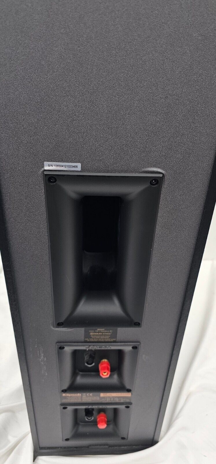 Klipsch R-625FA Powerful Dolby Atmos Floorstanding Single Home Speaker ~ Black