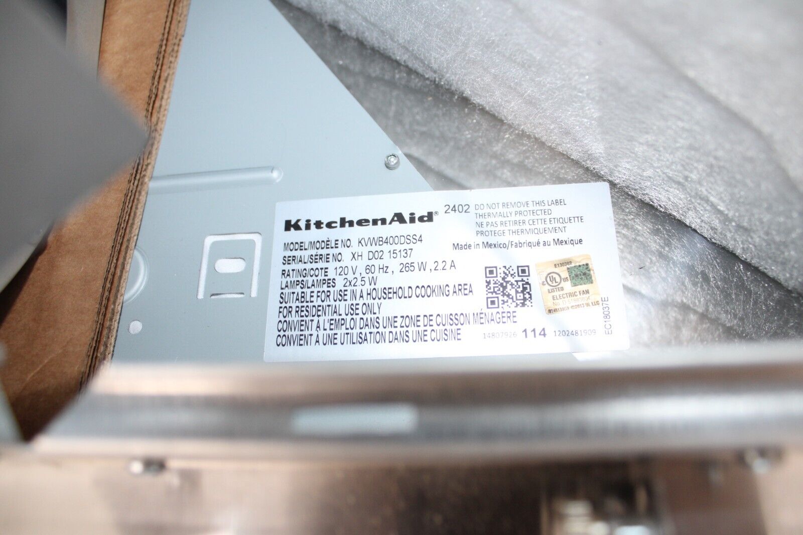 KitchenAid KVWB400DSS 30" Wall-Mount 3-Speed Canopy Convertible Range Hood