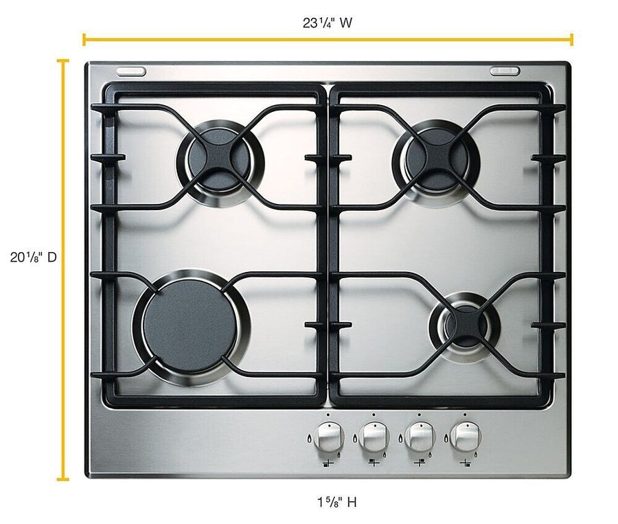 Whirlpool WCG52424AS 24" Built-In Gas Cooktop w/ 4 Burners in Stainless Steel