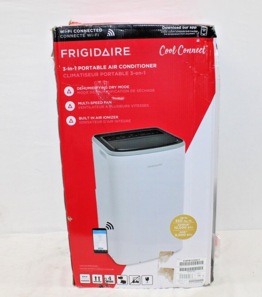 Frigidaire FHPW122AC1 3-in-1 Portable Room Air Conditioner 12K BTU 350 Sq. Ft.