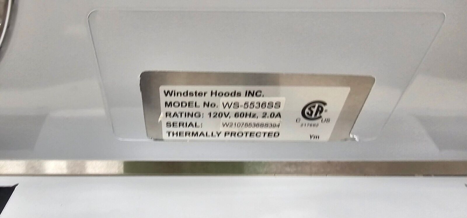 Windster WS-5536SS 36" Convertible Range Hood - Stainless Steel