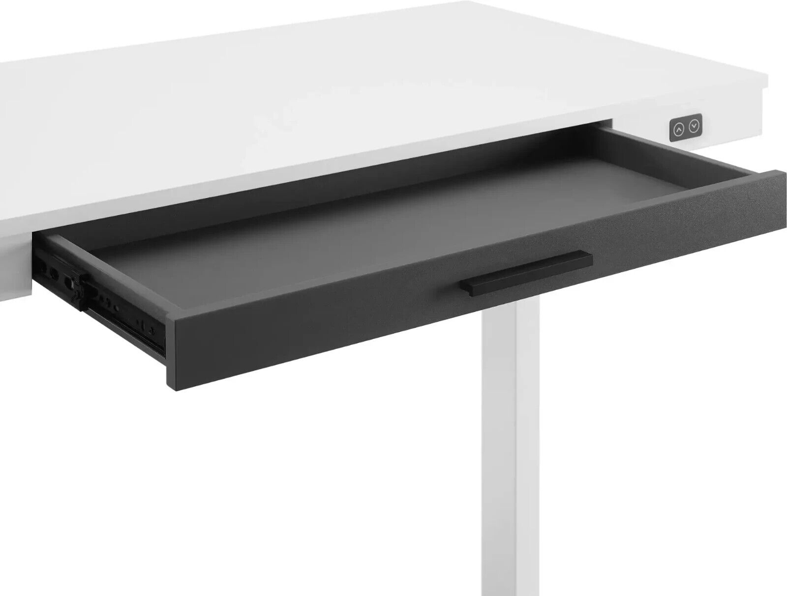 Insignia NS-PSDD48WH Adjustable Powered 1-Drawer Standing Desk 47.6" Wide, White