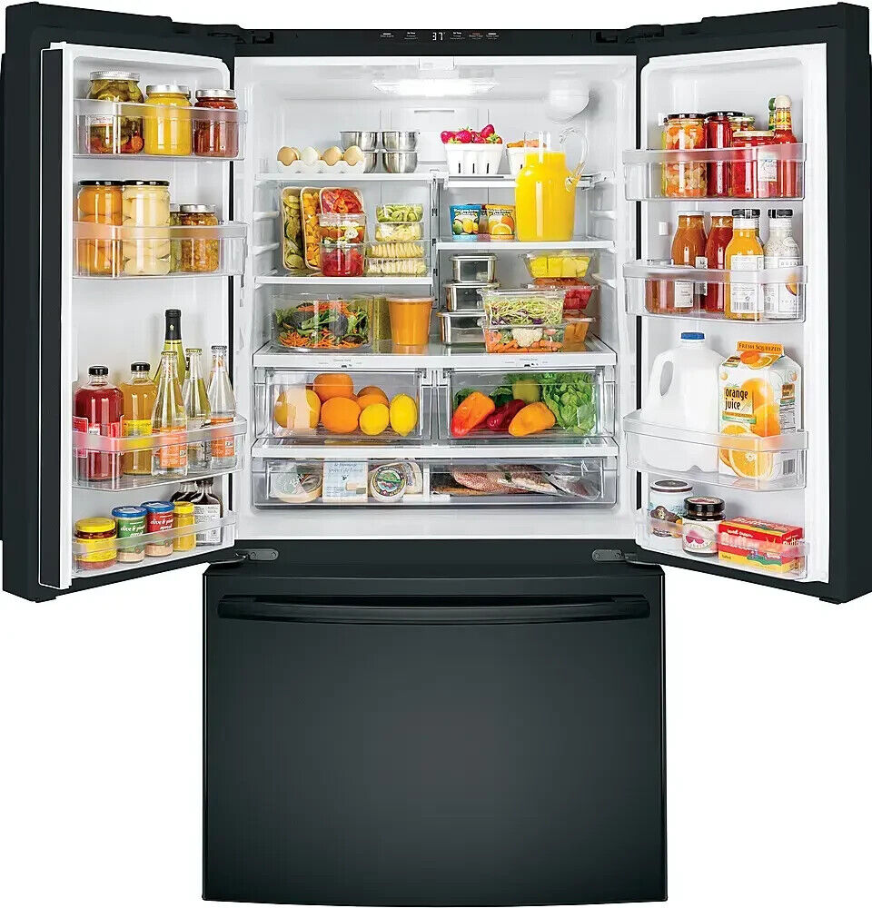 GE GNE27JGMBB 27.0 Cu. Ft. French-Door Refrigerator w/ Internal Water Dispenser