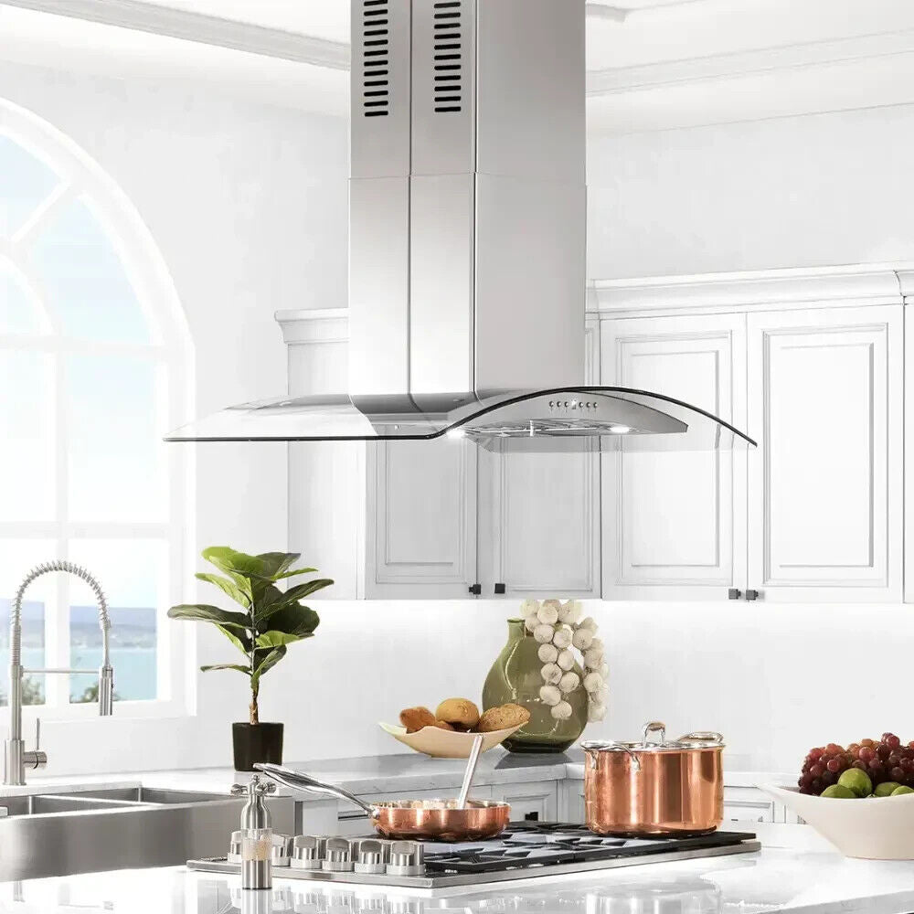 ZLINE 30"  Externally Vented 400 CFM Island Range Hood, GL5I-30, Stainless Steel