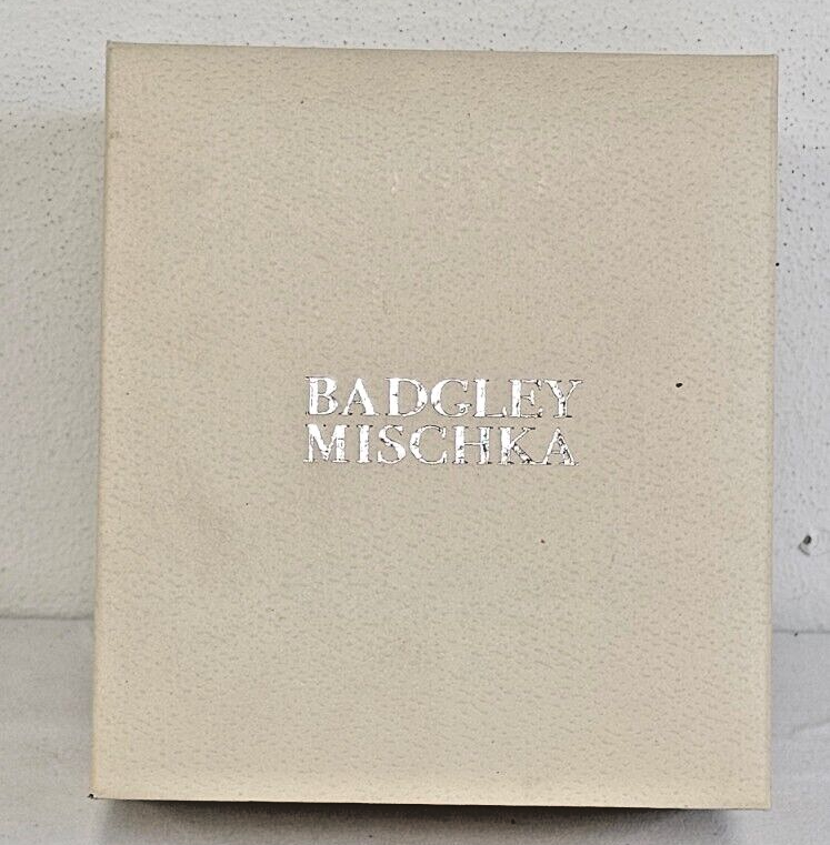 New Badgley Mischka Gold Tone MOP Bracelet Watch Swarovski Crystal BA/1390GMGB