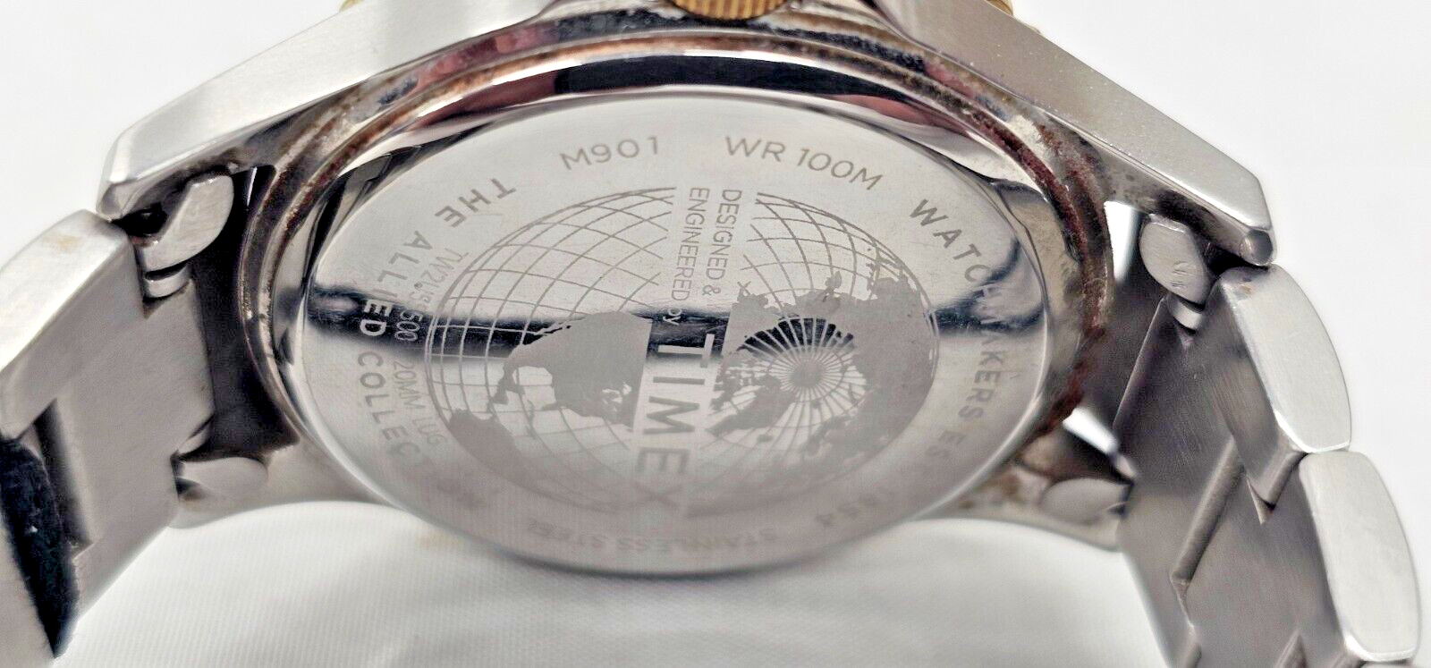 Timex TW2U55500 Men's VQ Navi Harbour Two-Toned SS Watch w/ Black Dial