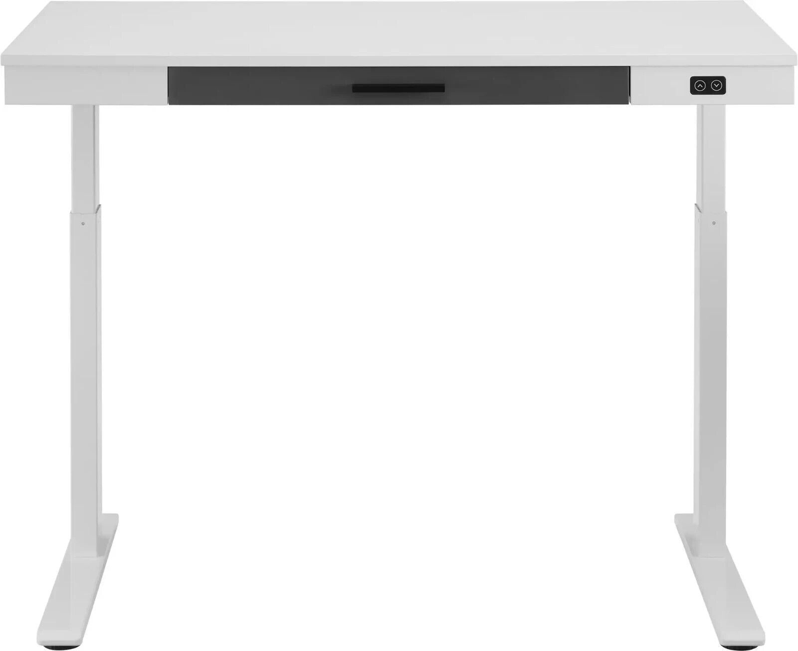 Insignia NS-PSDD48WH Adjustable Powered 1-Drawer Standing Desk 47.6" Wide, White