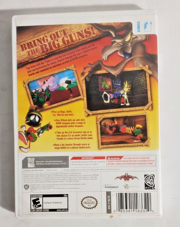 Looney Tunes ACME ARSENAL Nindendo Wii Game