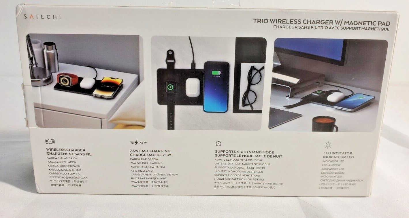 New Satechi Trio Wireless Charger w/ Magnetic Charging Pad