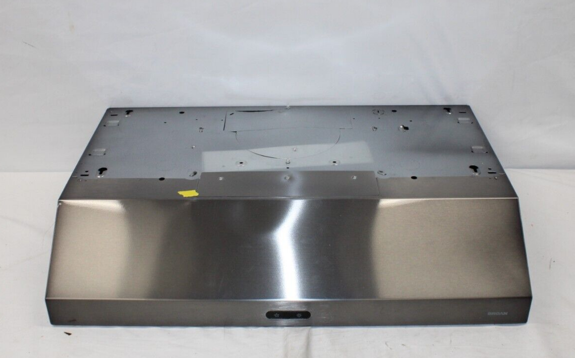 Broan Glacier BCDF130BLS 30" Convertible Under Cabinet Range Hood, Black SS