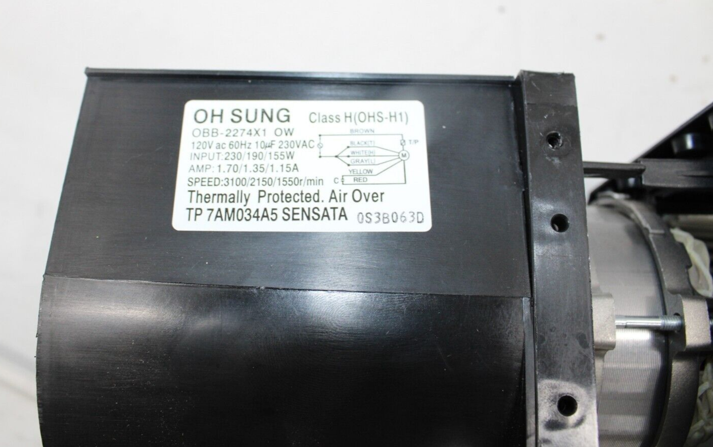 Bosch Microwave Fan Blower Motor 00792453 for HMV8053U OBB-2274X1