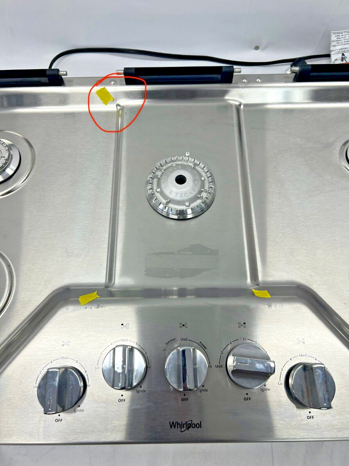 Whirlpool WCG97US6HS 36" 5-Burner Gas Cooktop in Stainless Steel