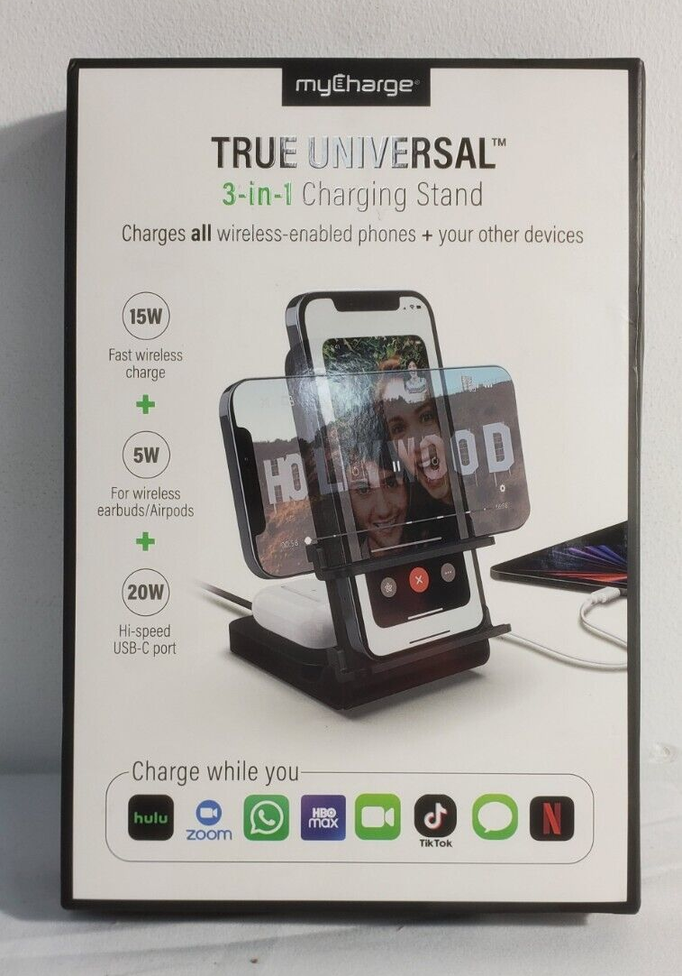 MyCharge True Universal 3-in-1 Charging Stand 15W Fast Charge & 20W Fast USB