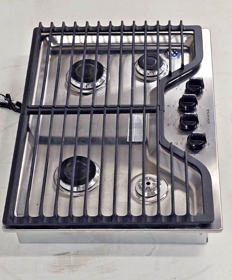 Amana AGC6540KFS 30" Natural Gas Cooktop w/ 4 Sealed Burners Stainless Steel