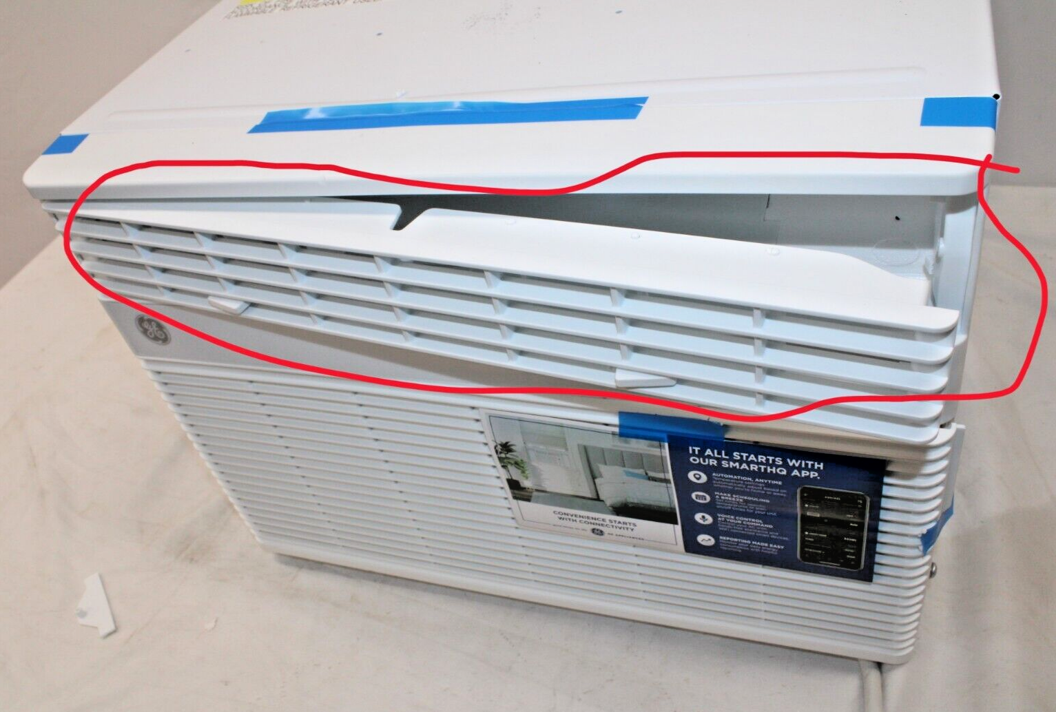 GE AHEK12AC 12,000 BTU Smart Electronic Window Air Conditioner for Rooms up to 550 Sq Ft
