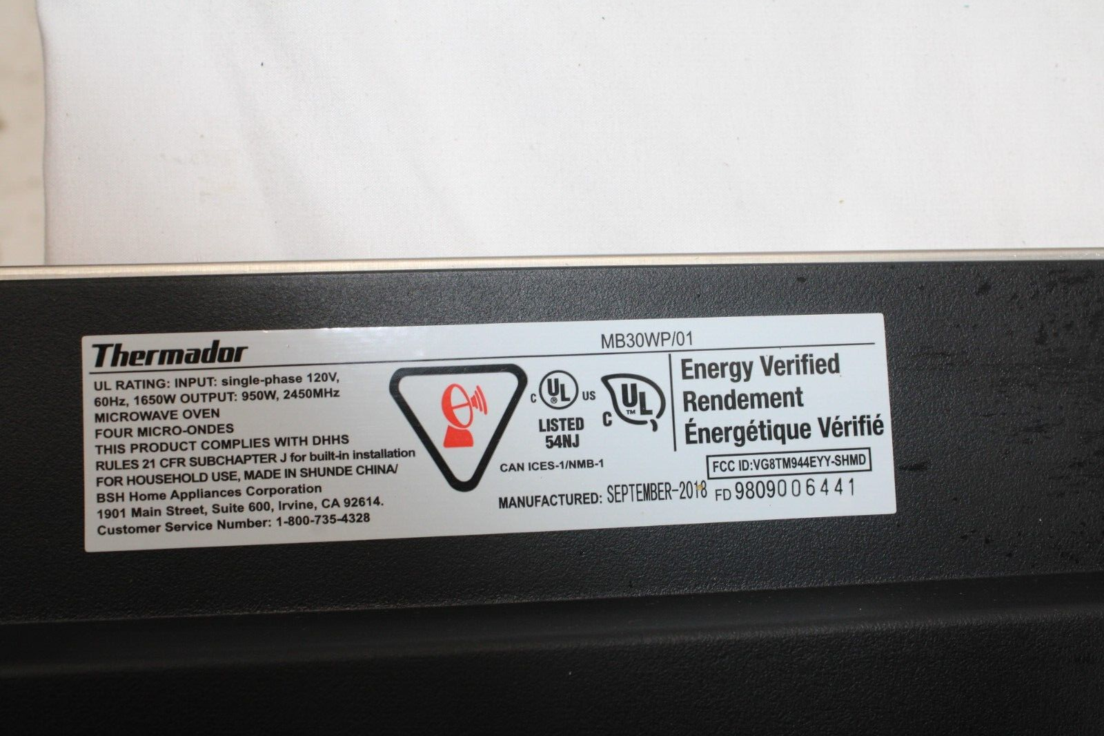 Thermador MB30WP - Professional Series 1.6 Cu. Ft. Built-In Microwave - SS