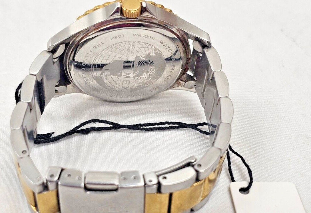 Timex TW2U55500 Men's VQ Navi Harbour Two-Toned SS Watch w/ Black Dial