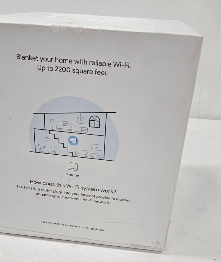 Google Nest Wifi - Mesh Router AC2200 GA00595-US 1 pack in Snow