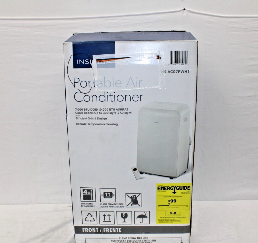 Insignia NS-AC07PWH1 300 Sq. Ft. Portable Air Conditioner 7,000 BTU - White