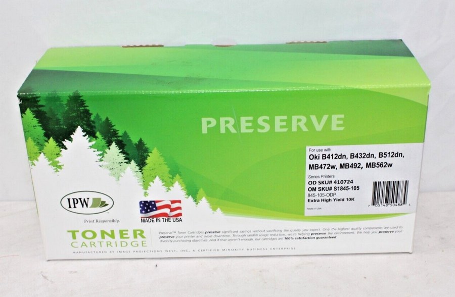 IPW PRESERVE 845-105-ODP Extra High Yield 10K Laser Toner Cartridge Replacement