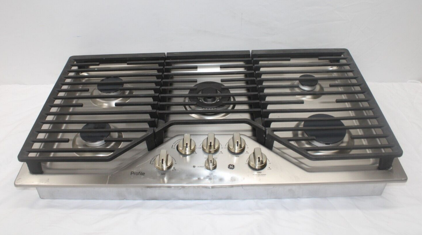 GE Profile PGP9036SLSS 36" Built-In Gas Cooktop in Stainless Steel