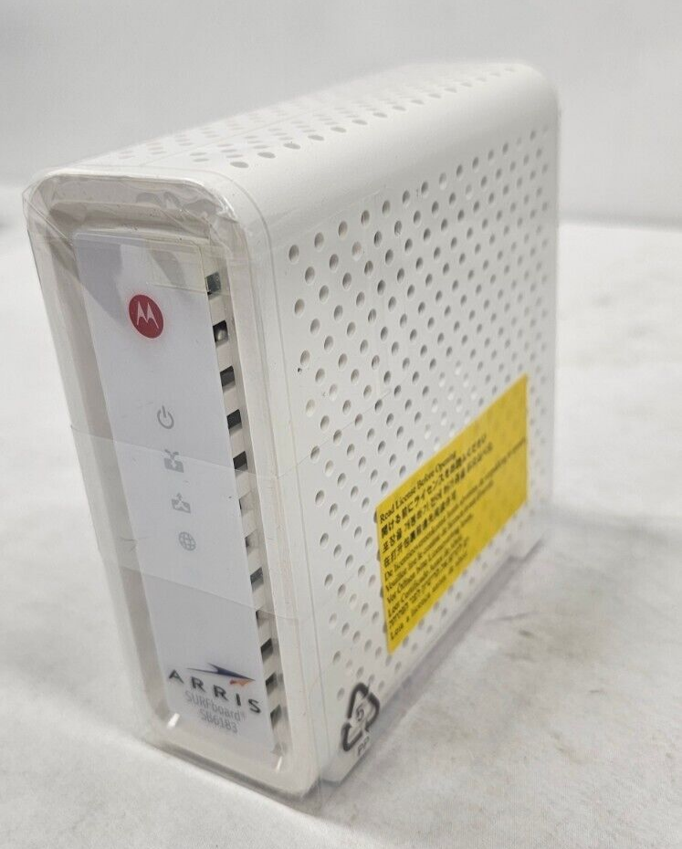 MOTOROLA ARRIS Surfboard SB6183 Cable Modem 16x4 Channels DOCSIS 3.0 - White