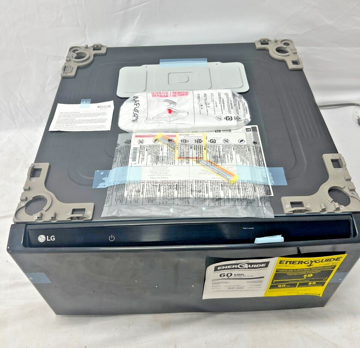LG WD300CB SideKick 27" 1.0 CU. Ft. High-Efficiency Top Load Pedestal Washer