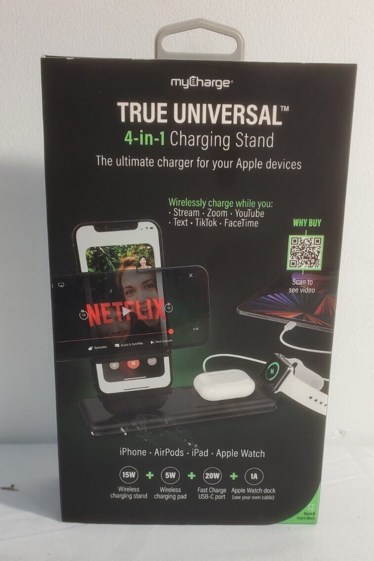 MyCharge True Universal 4-in-1 Charging Stand 15W Fast Charge & 20W Fast USB
