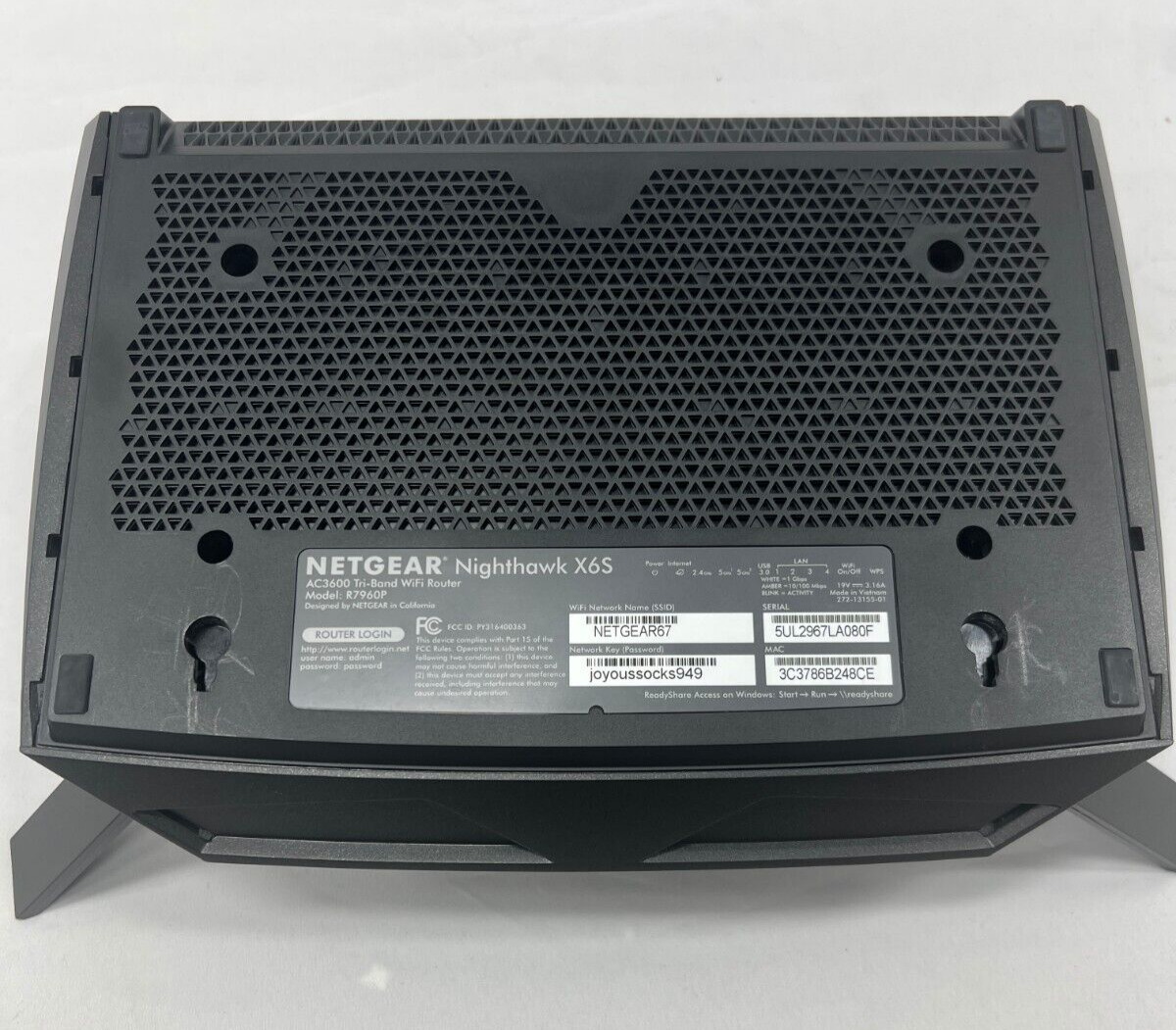 NETGEAR R7900P Nighthawk X6S AC3000 Tri-Band Smart Wi-Fi Router