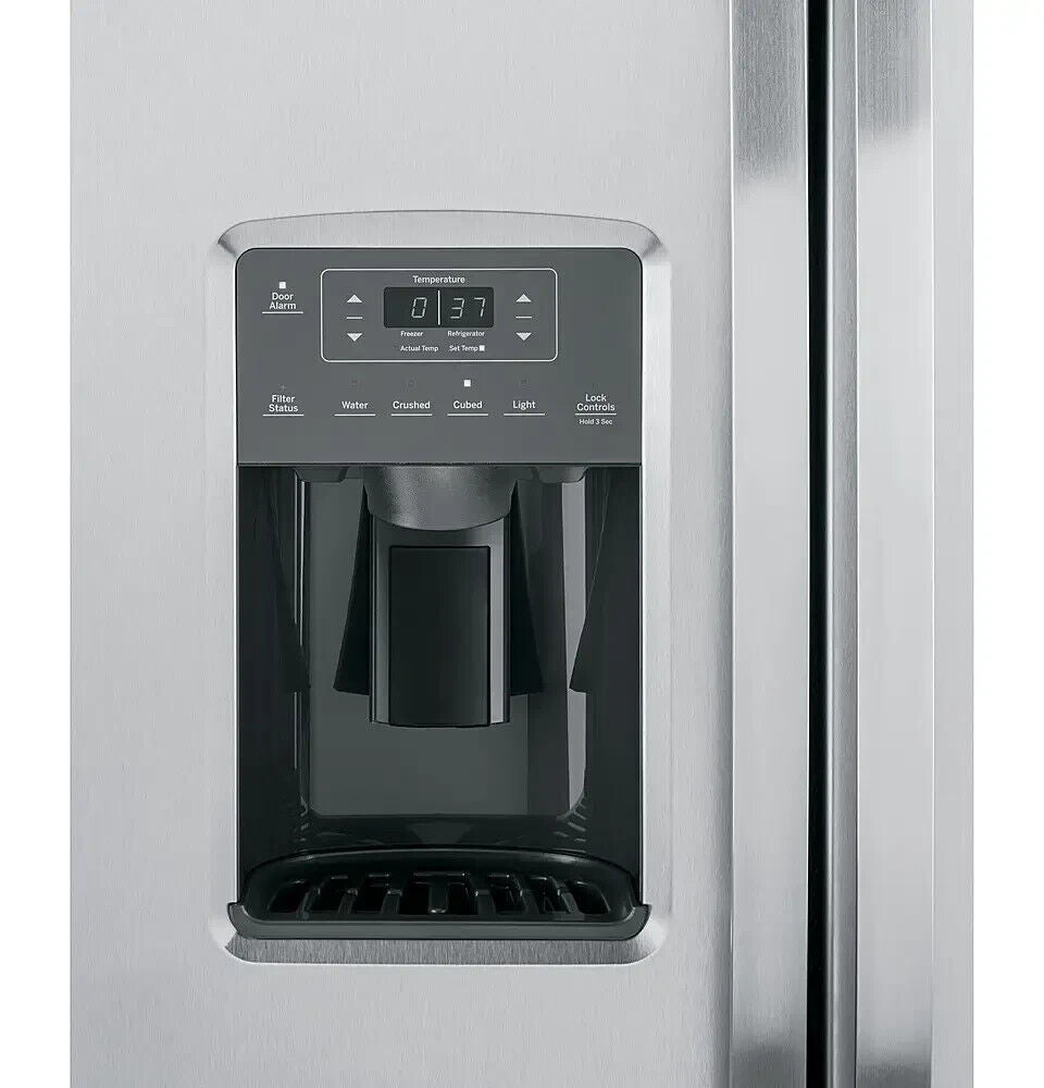 GE GSE25GYPFS 25.3 Cu. Ft. Side-by-Side Refrigerator w/ Ice & Water Dispenser SS