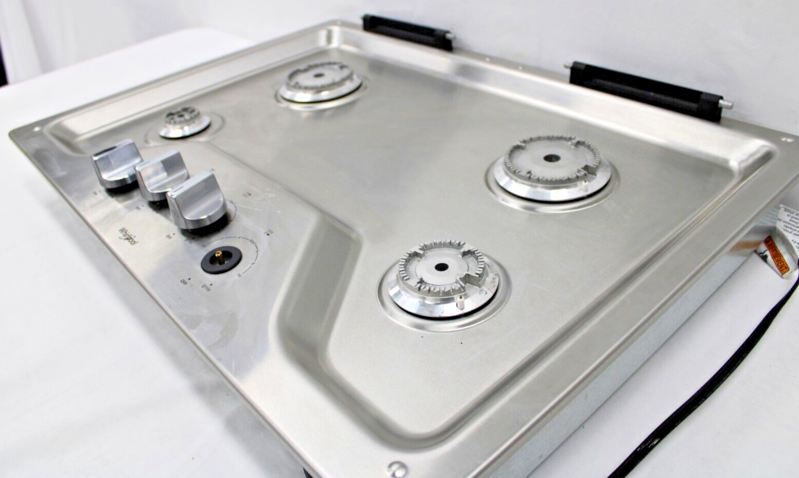 Whirlpool WCG55US0HS 30" Built-In Gas Cooktop in Stainless Steel (No Grates)