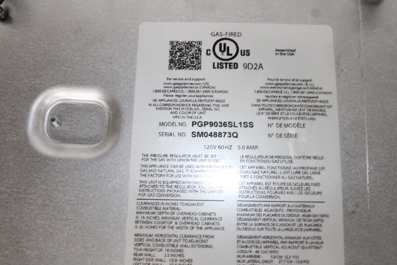 GE Profile PGP9036SLSS 36" Built-In Gas Cooktop in Stainless Steel