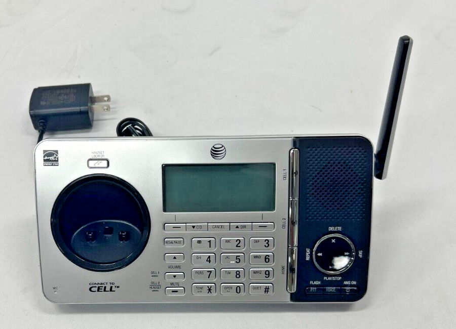 AT&T TL96456 DECT 6.0 Connect to Cell Cordless Phone Answering Machine Base