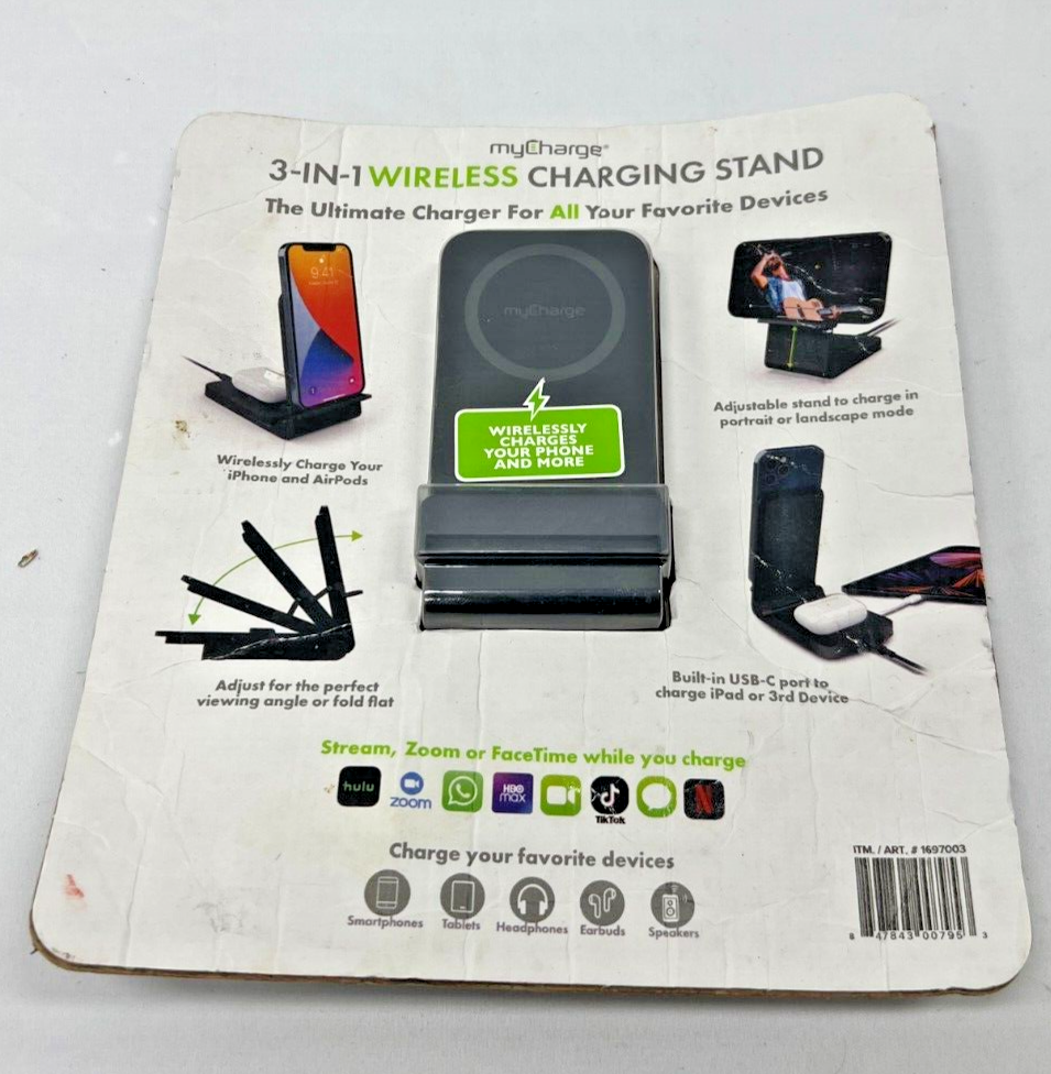 MyCharge True Universal 3-in-1 Charging Stand 15W Fast Charge & 20W Fast USB