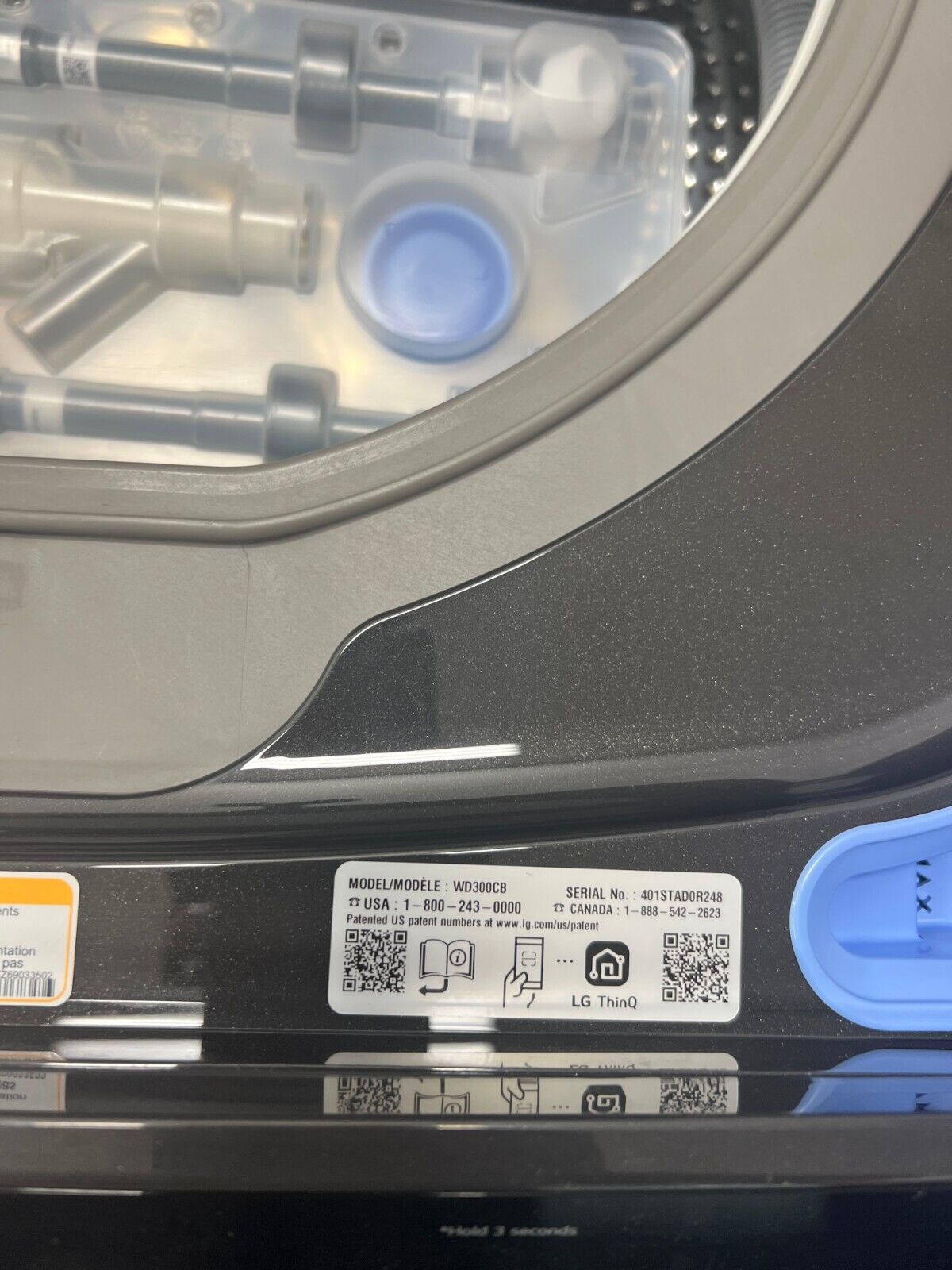 LG WD300CB SideKick 27" 1.0 CU. Ft. High-Efficiency Top Load Pedestal Washer