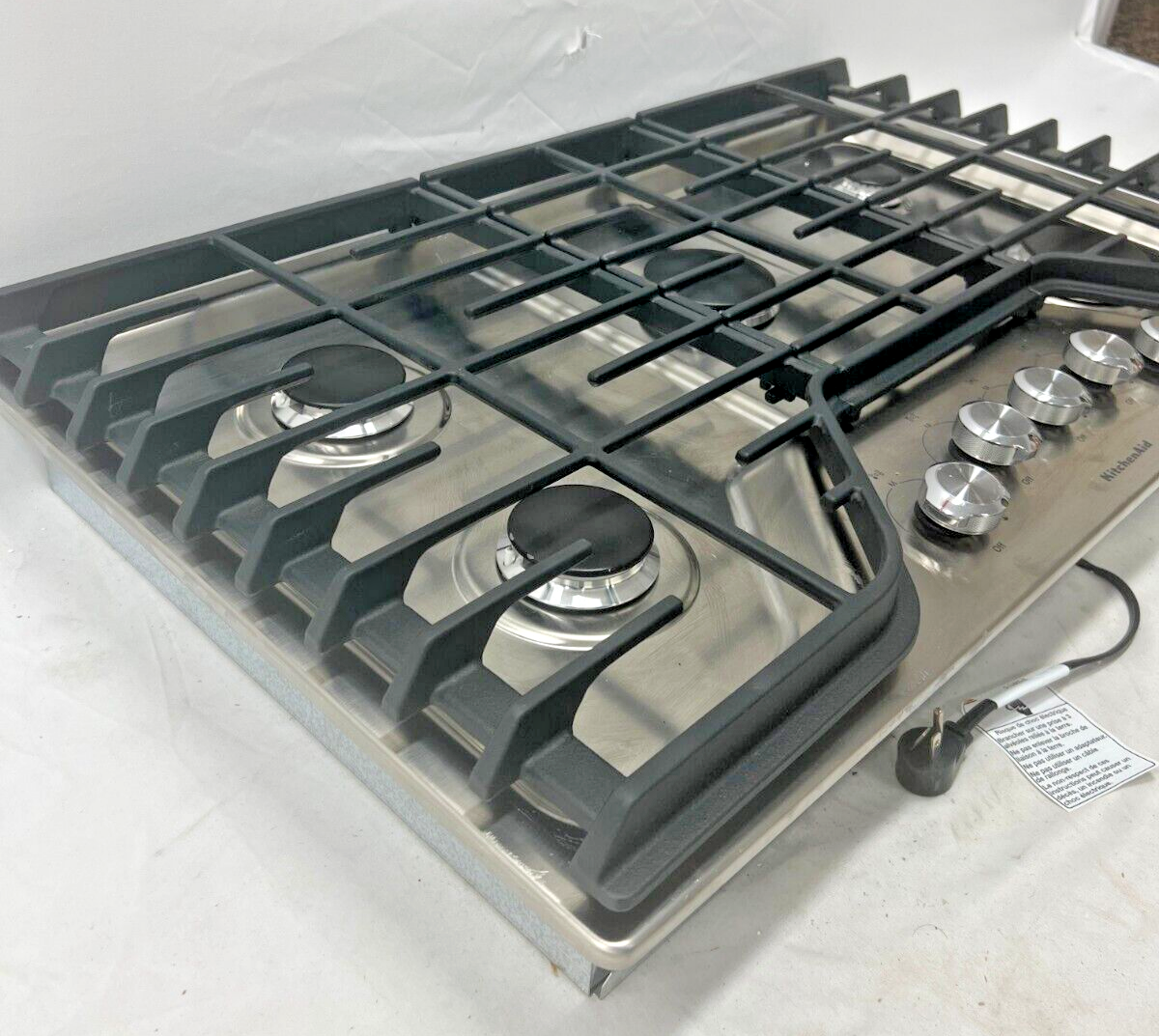 NEW KitchenAid KCGS356ESS 36" Built-In Gas Cooktop w/ 5 Burners in SS