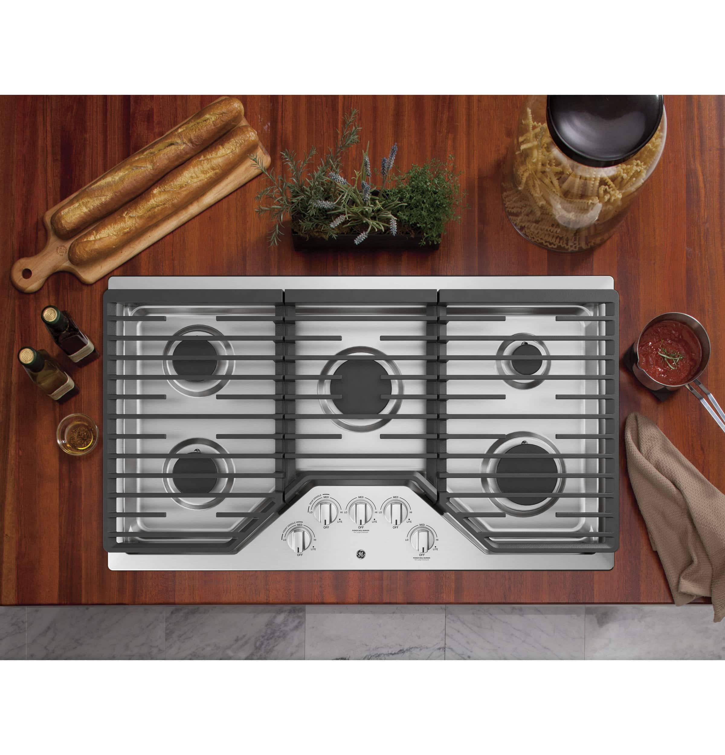 GE JGP5036SLSS 36" Cooktop BuiltIn Stainless Steel - Image 2