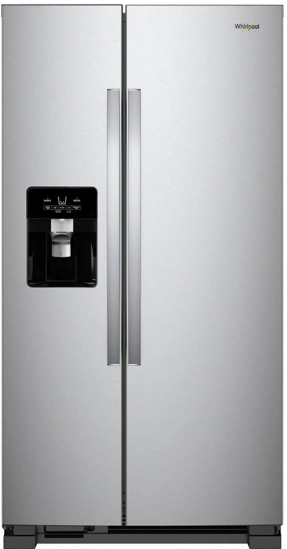 Whirlpool WRS321SDHZ 21.4 Cu. Ft 33" Side-by-Side Refrigerator, Stainless Steel - Image 1