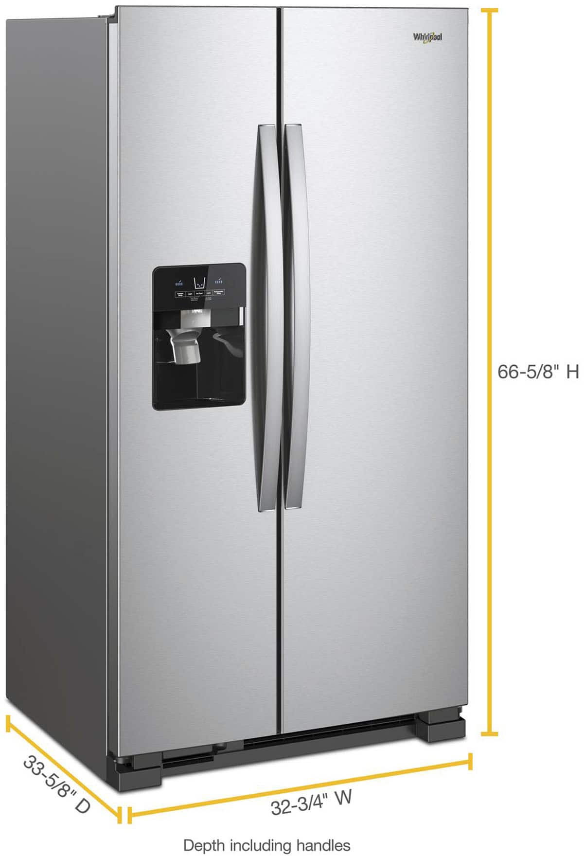 Whirlpool WRS321SDHZ 21.4 Cu. Ft 33" Side-by-Side Refrigerator, Stainless Steel - Image 5