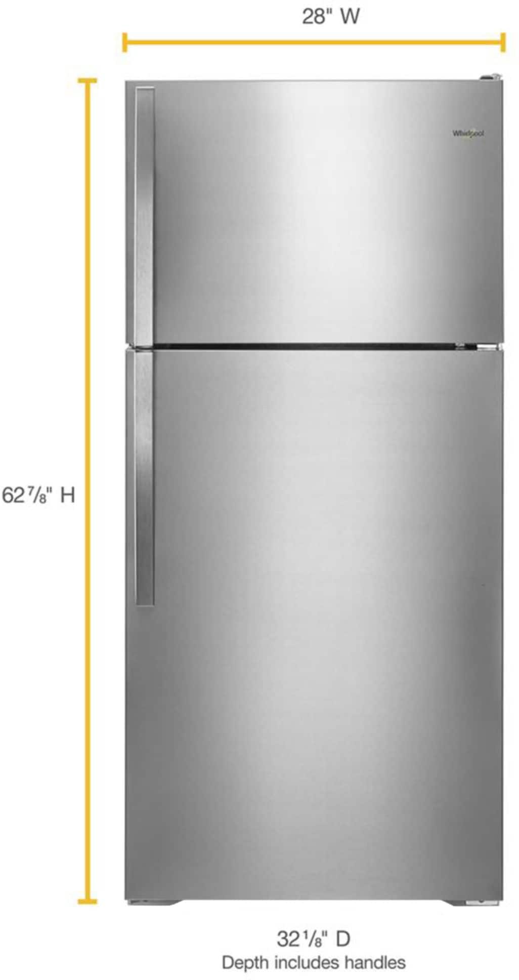 Whirlpool WRT134TFDM 14.3 Cu. Ft Freezer Refrigerator ENERGY STAR - Image 3
