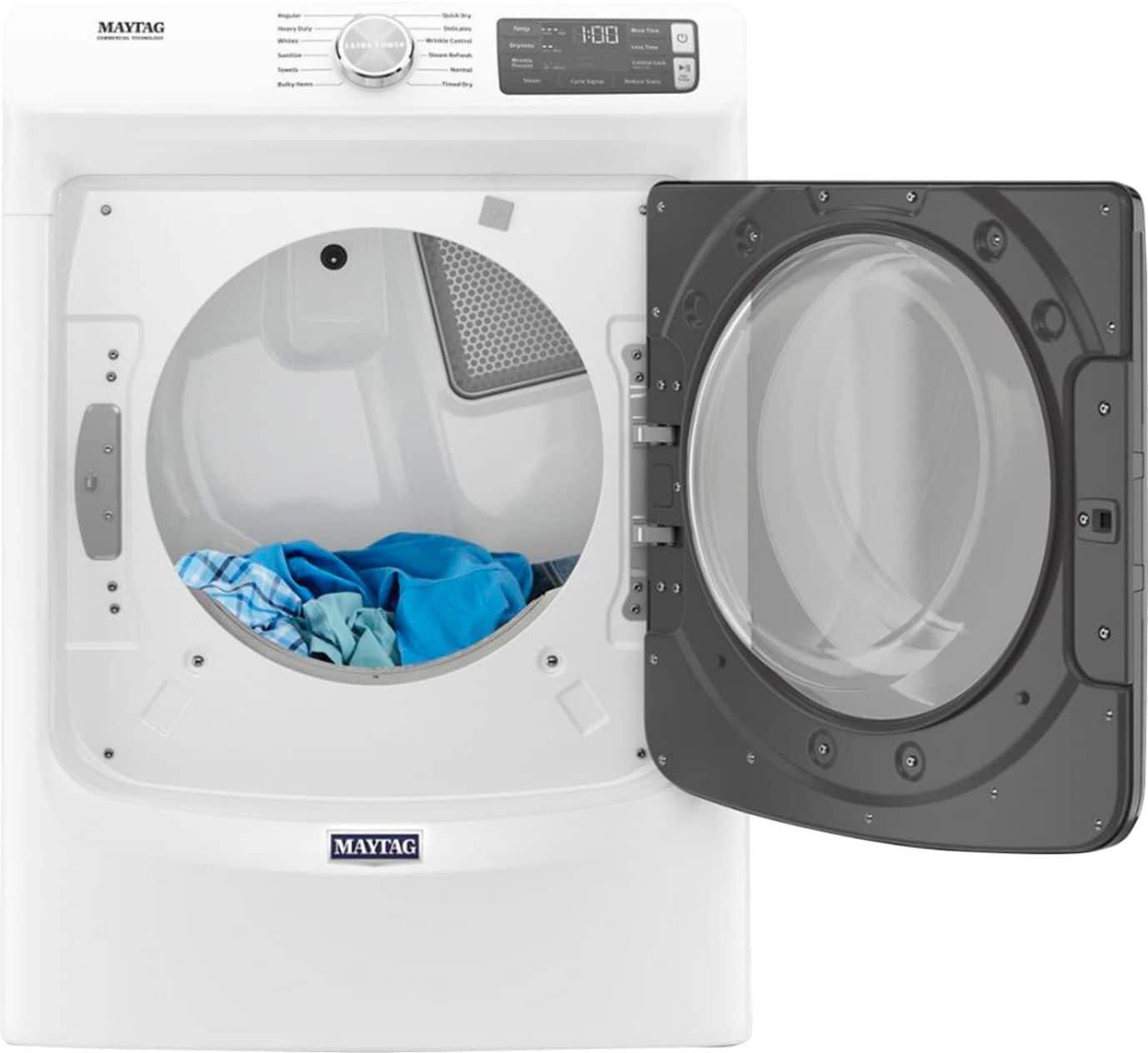 Maytag MED6630HW 7.3 Cu. Ft Dryer Steam ENERGY STAR White - Image 6