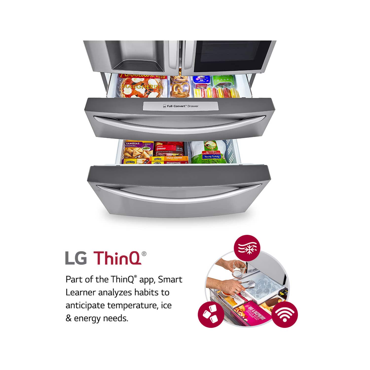 LG LRMVS3006S 29.5 Cu. Ft Refrigerator French Door Smart ENERGY STAR - Image 5
