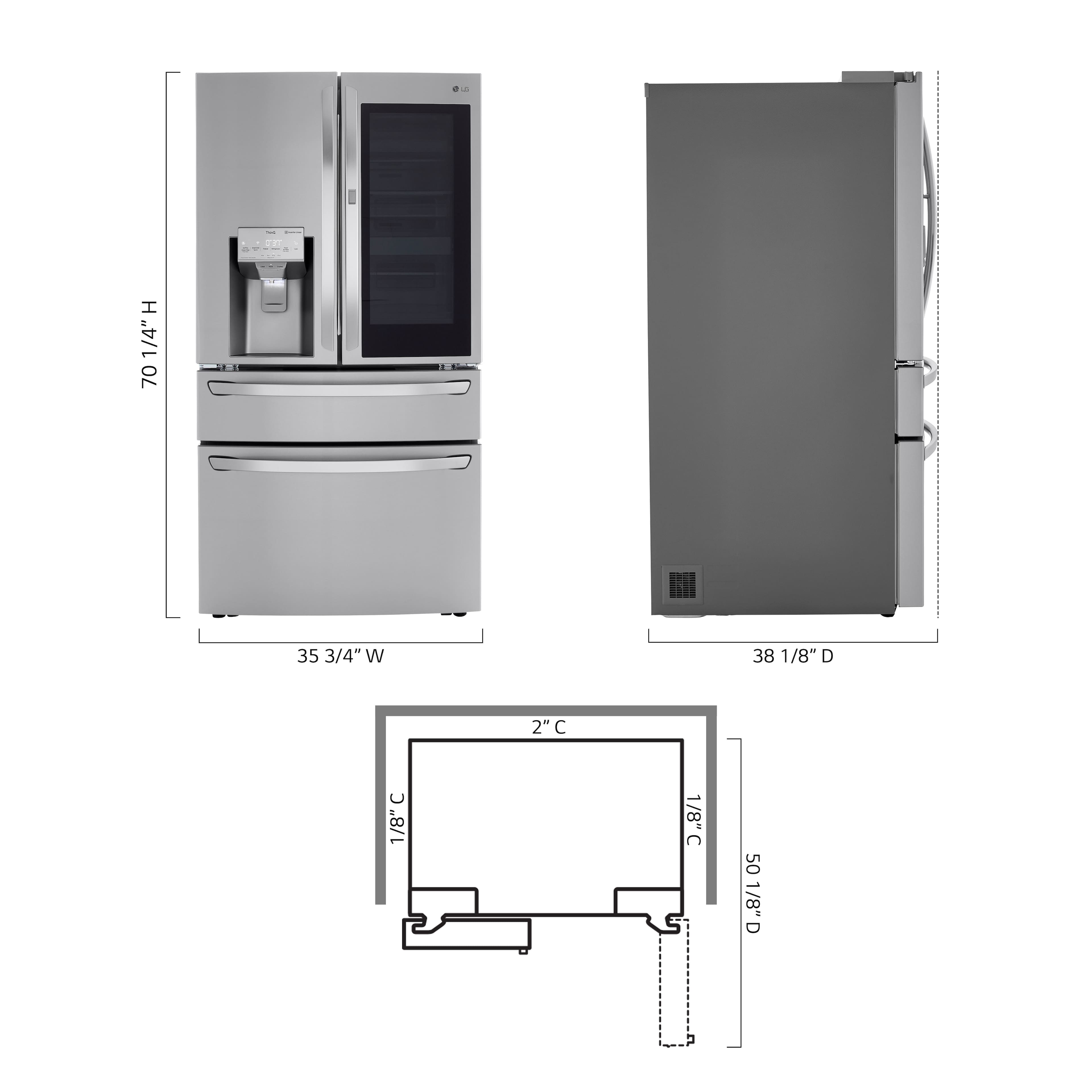 LG LRMVS3006S 29.5 Cu. Ft Refrigerator French Door Smart ENERGY STAR - Image 3