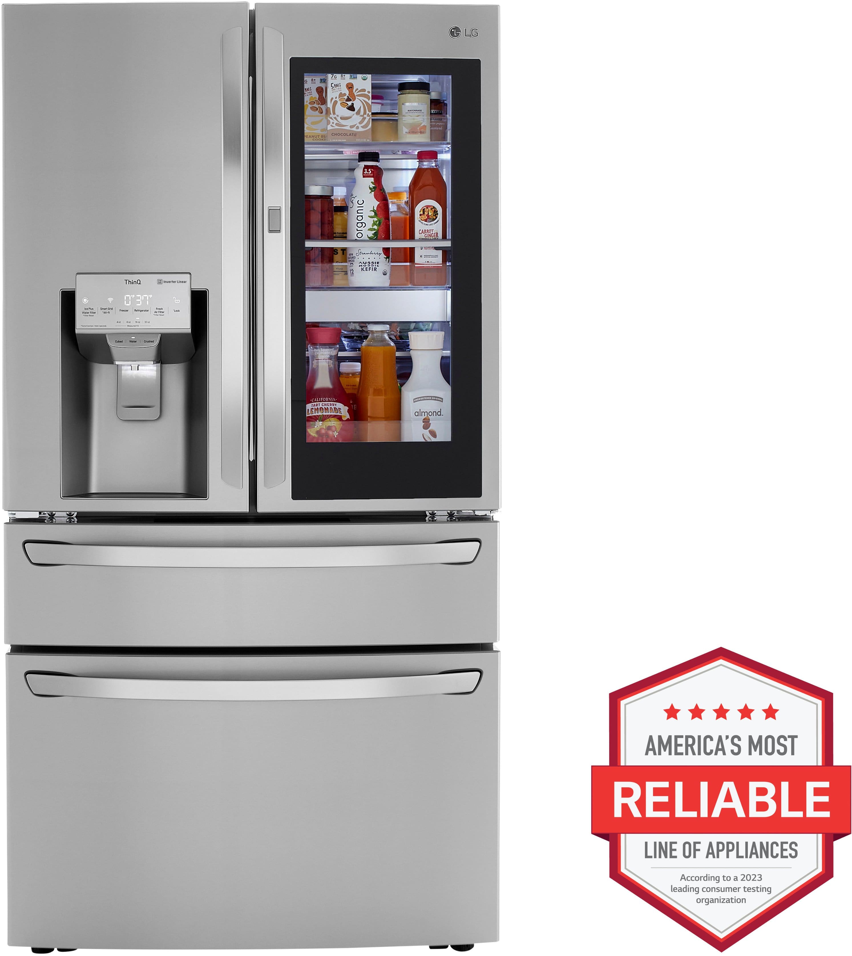 LG LRMVS3006S 29.5 Cu. Ft Refrigerator French Door Smart ENERGY STAR - Image 2