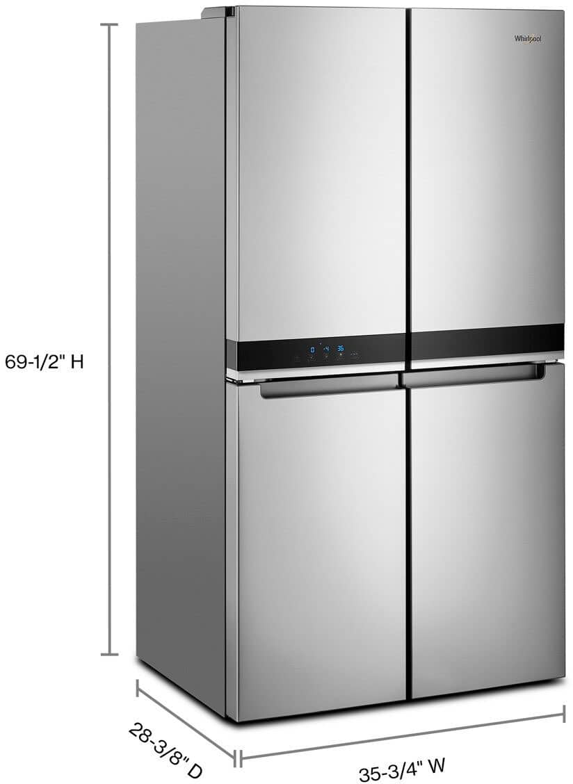 Whirlpool WRQA59CNKZ 19.4 Cu. Ft 4-Door French Door Counter-Depth Refrigerator - Image 2